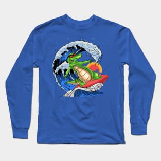 Surfing Alligator Long Sleeve T-Shirt